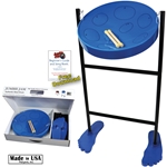 Panyard W1058 Jumbie Jam Steel Drum Kit - Tube Floor Stand - Blue Pan