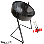 Panyard W1701 C-20 Lead Steel Pan - Caribbean Night PACKAGE - Pan + Stand + FREE Mallets