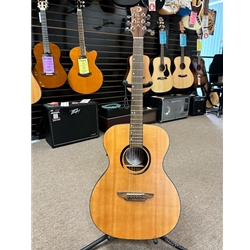 Luna Wabi E Folk A/E Guitar, solid top