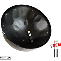 Panyard W1700 C-20 Lead Steel Pan - Caribbean Night - Pan Only + FREE Mallets