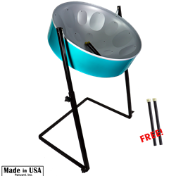 Panyard W1707 C-20 Lead Steel Pan - Ocean Wave PACKAGE - Pan + Stand + FREE Mallets