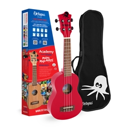 WUK205-CAR Octupus Ukeuele Soprano Red