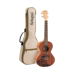 Octupus WUK230-TW Octopus Rosette Tenor Uke Wave Motif